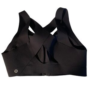 LuLulemon Womens Enlite Front .Zip High Support Black Bra Sz 34C